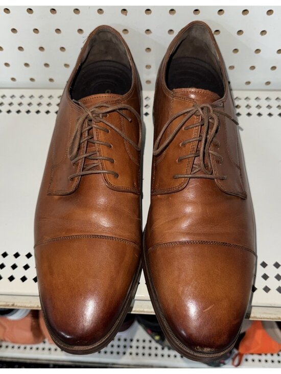 Cole Haan Jay Grand Mens Leather Casual Cap Toe Dress Shoes Size 13 WIDE Brown main image 7